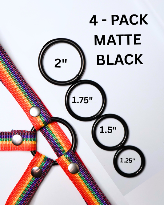 Black O-Ring Multisize 4-Pack (Nickel Free)