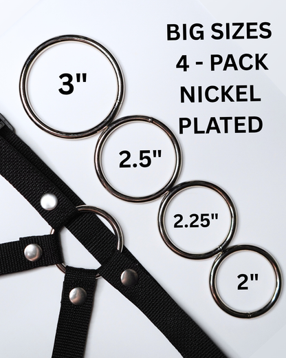 O-Ring Large Sizes 4-Pack (Nickel Plated)