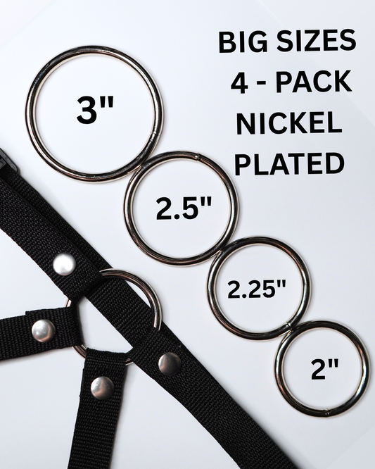 O-Ring Large Sizes 4-Pack (Nickel Plated)