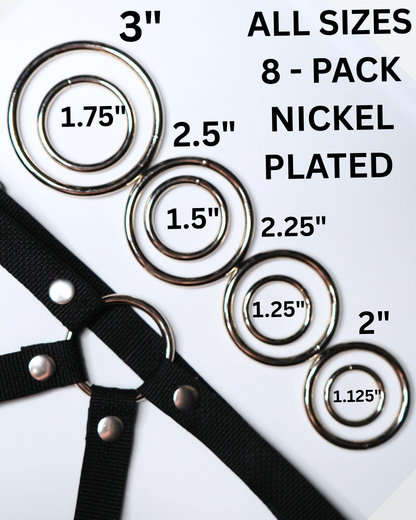 O-Ring ALL Sizes 8-pack (Nickel Plated)