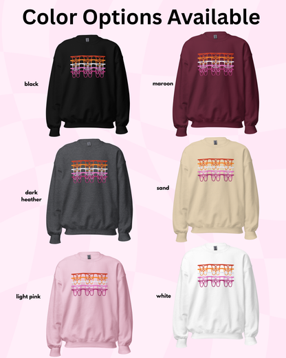 Lesbian Harness Flag Crewneck Sweatshirt