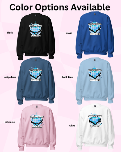 Strapping Queen Blue Disco Ball Sweatshirt