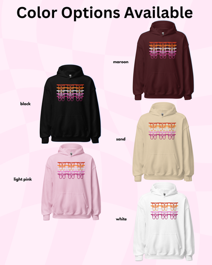 Lesbian Harness Flag Hoodie