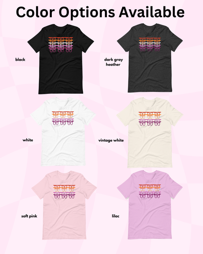 Lesbian Flag Harness T-Shirt