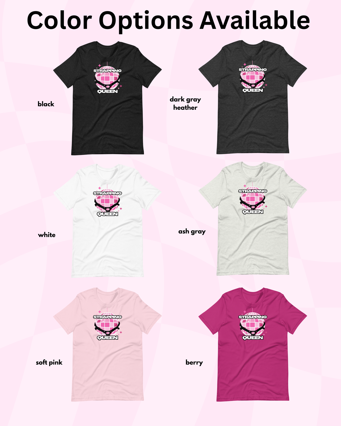 Strapping Queen Pink Disco Ball T-Shirt