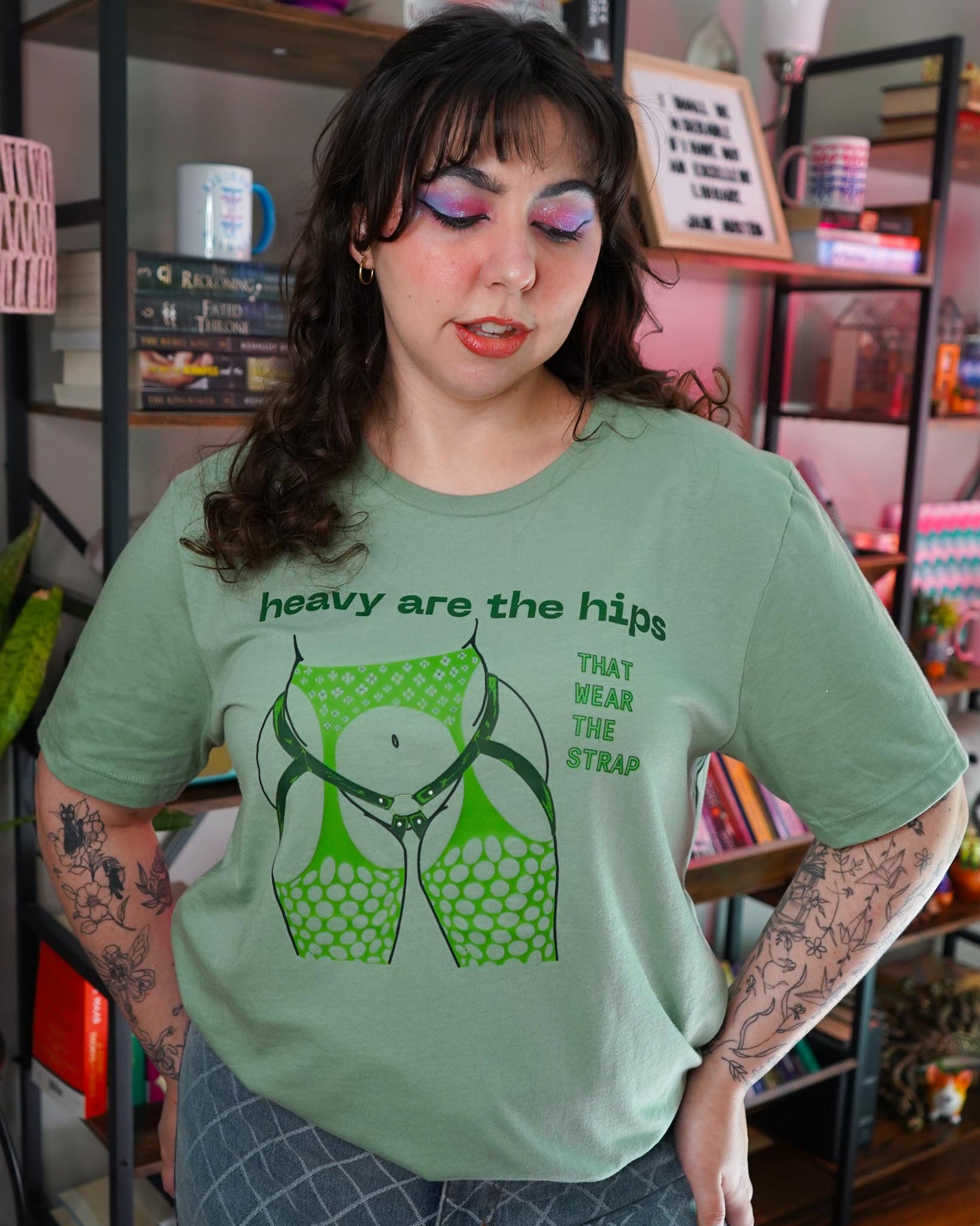 Heavy Are the Hips (Green Graphic) T-Shirt