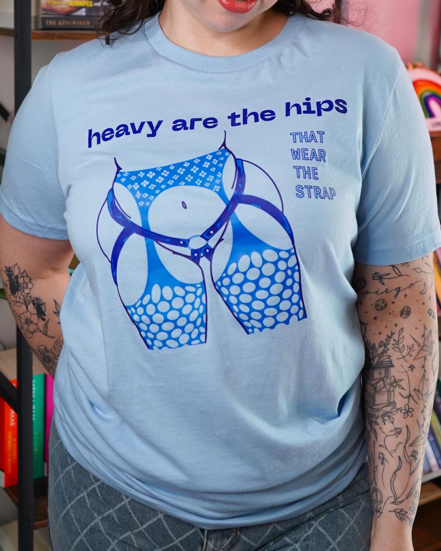 Heavy Are the Hips T-Shirt (Blue Graphic)