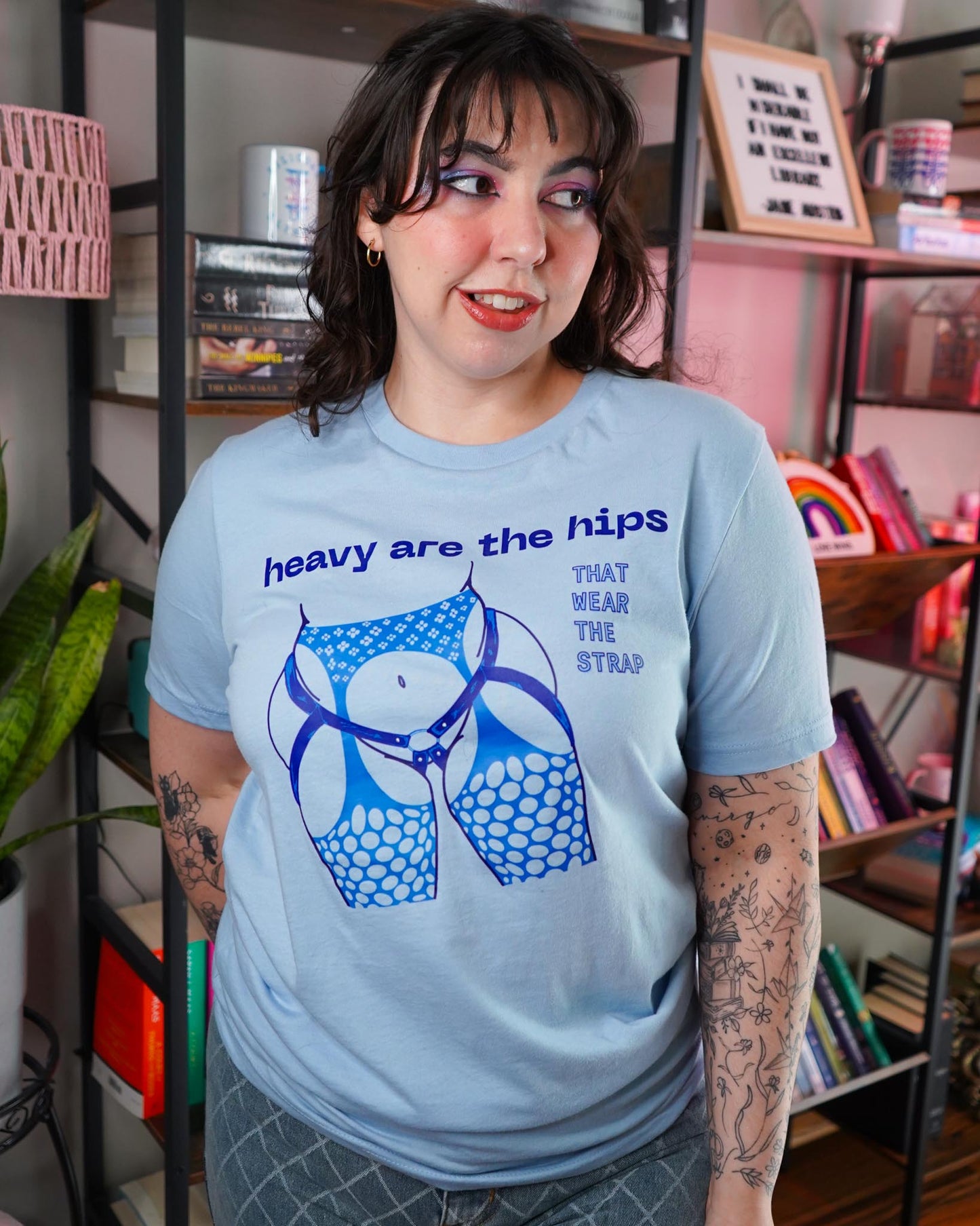 Heavy Are the Hips T-Shirt (Blue Graphic)