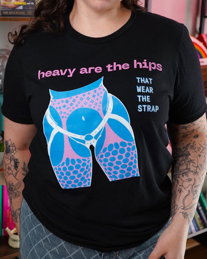 Heavy Are the Hips T-Shirt (Trans Flag Graphic)