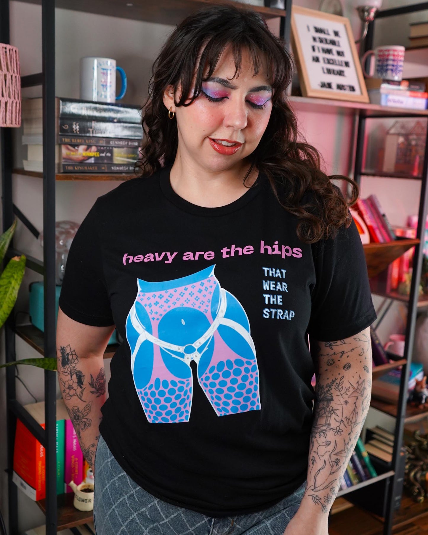 Heavy Are the Hips T-Shirt (Trans Flag Graphic)