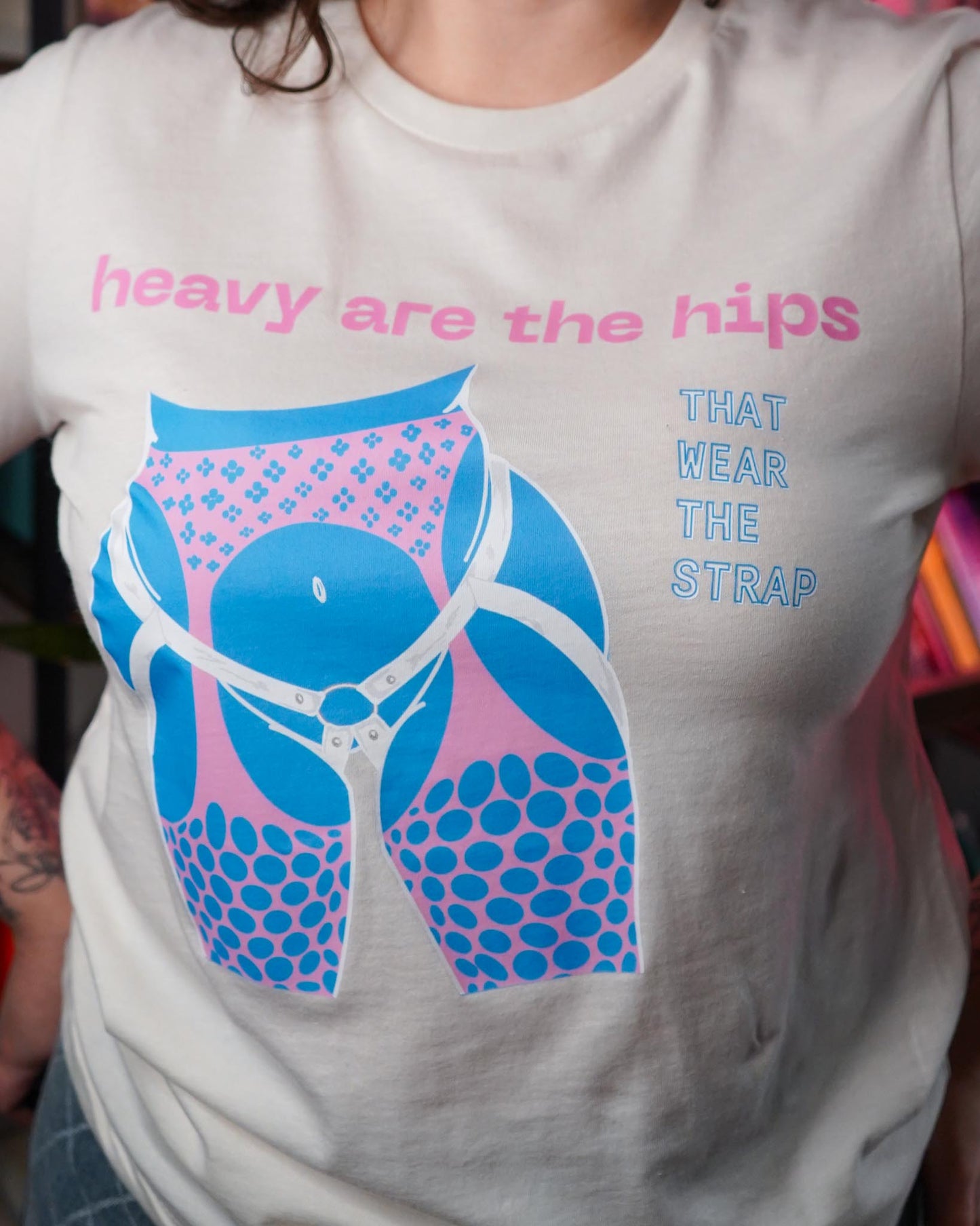 Heavy Are the Hips T-Shirt (Trans Flag Graphic)