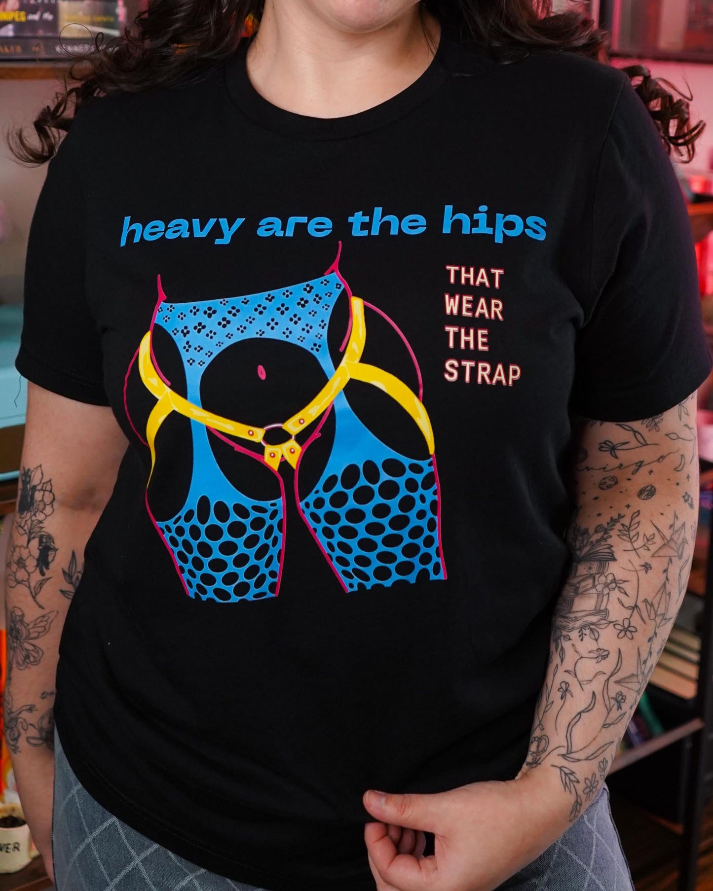 Heavy Are the Hips T-Shirt (Pan Flag Graphic)