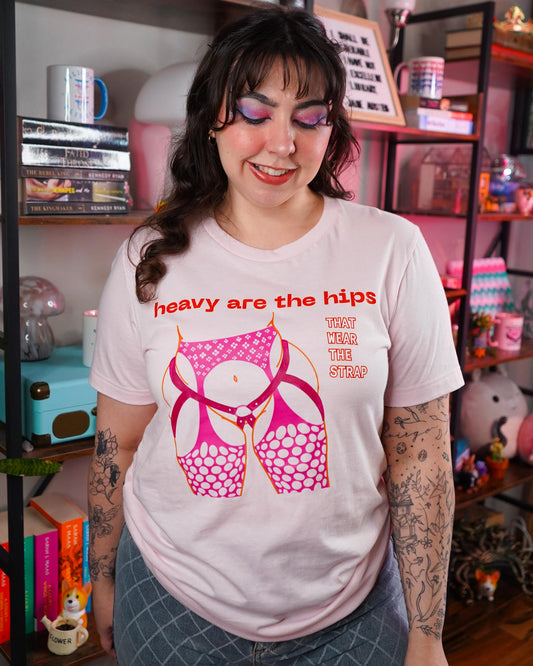 Heavy Are the Hips T-Shirt (Lesbian Flag Graphic)