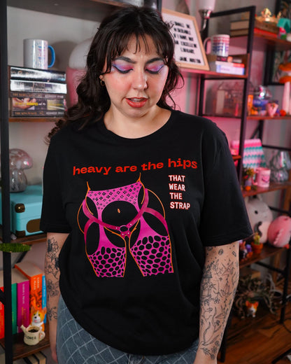 Heavy Are the Hips T-Shirt (Lesbian Flag Graphic)