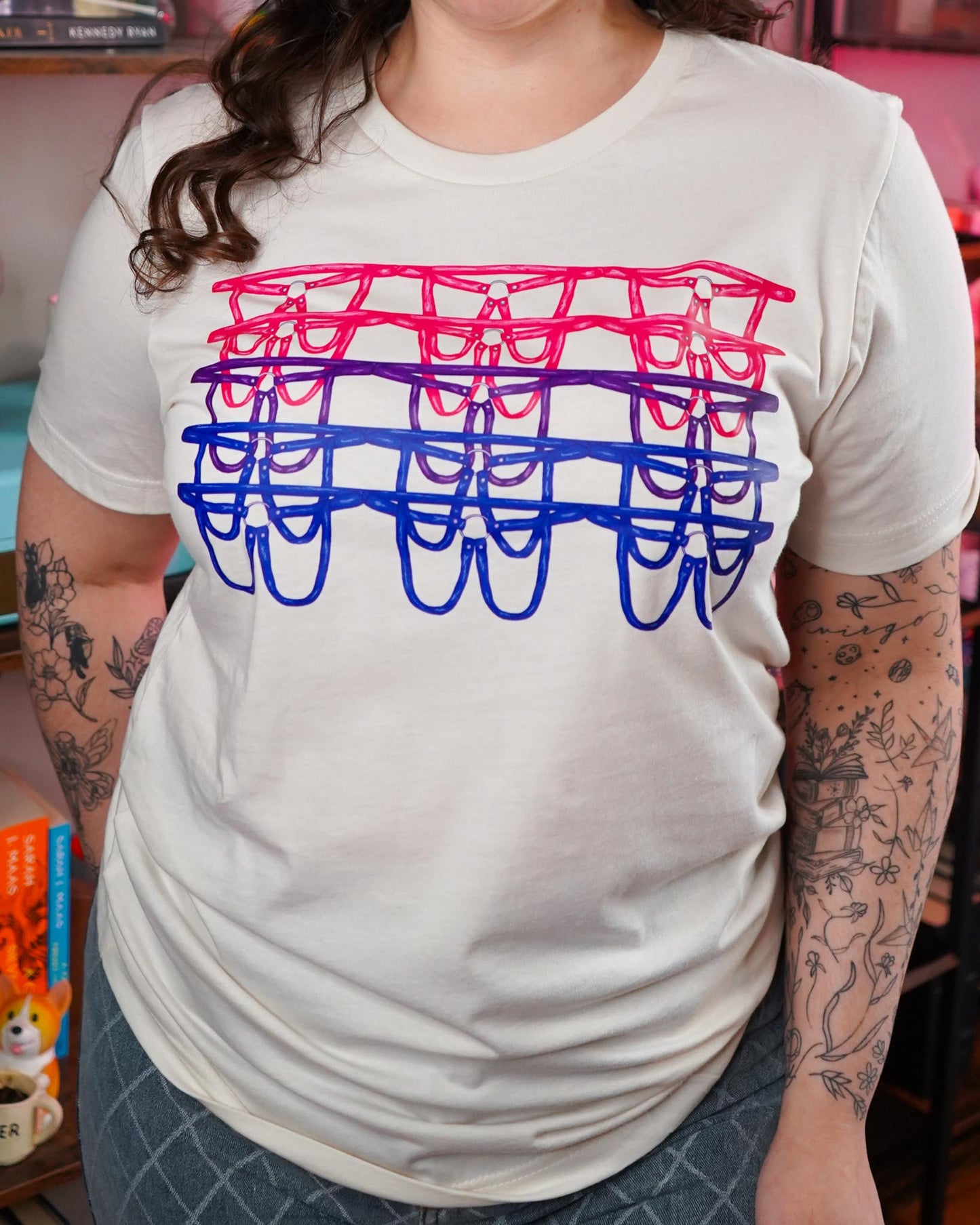 Bisexual Flag Harness T-Shirt