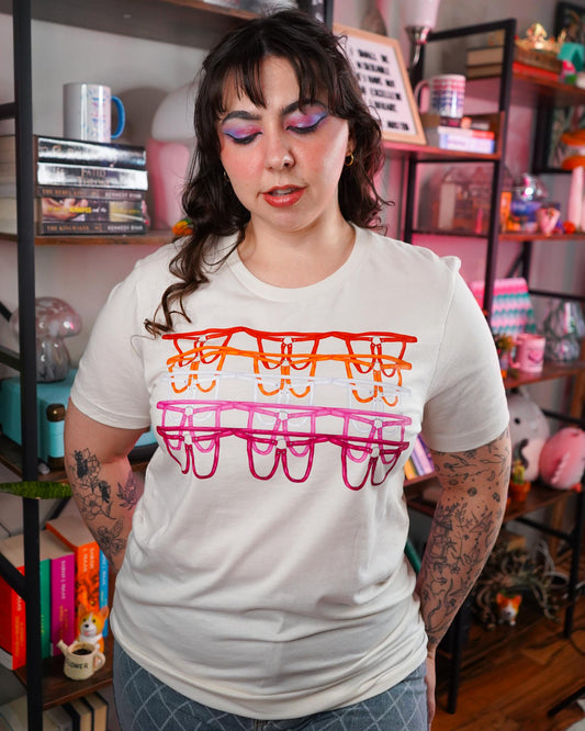 Lesbian Flag Harness T-Shirt