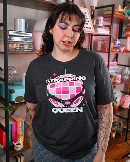 Strapping Queen Pink Disco Ball T-Shirt