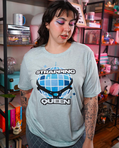 Strapping Queen Blue Disco Ball T-Shirt