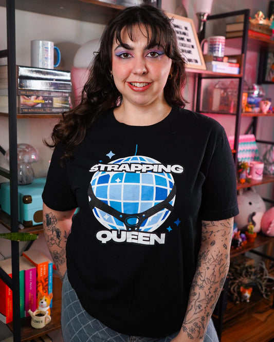 Strapping Queen Blue Disco Ball T-Shirt