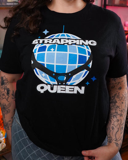 Strapping Queen Blue Disco Ball T-Shirt