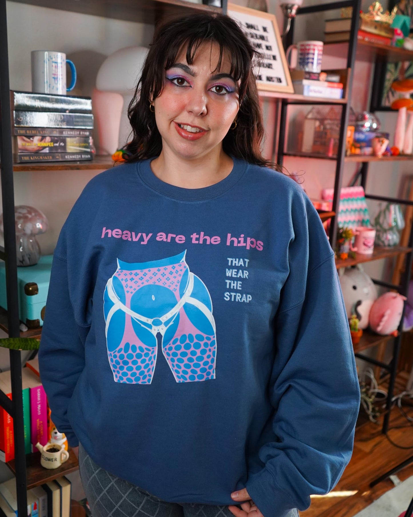 Heavy Are the Hips Crewneck Sweatshirt (Trans Flag Graphic)