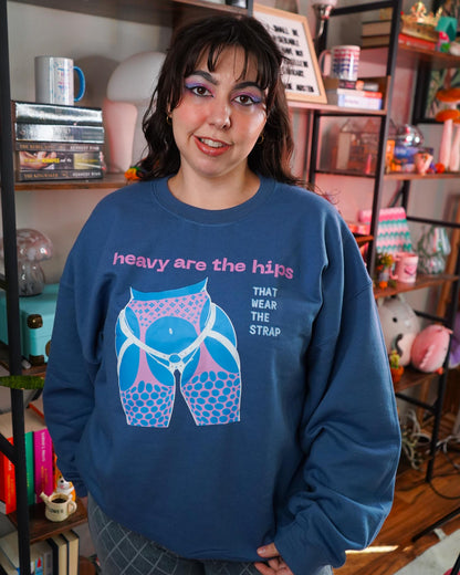 Heavy Are the Hips Crewneck Sweatshirt (Trans Flag Graphic)