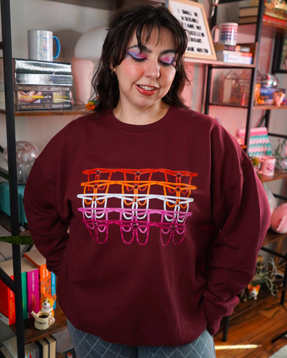 Lesbian Harness Flag Crewneck Sweatshirt