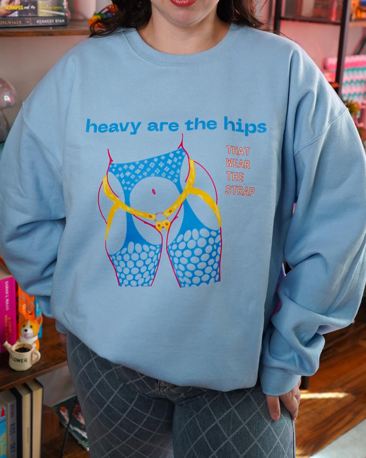 Heavy Are the Hips Crewneck Sweatshirt (Pan Flag Graphic)