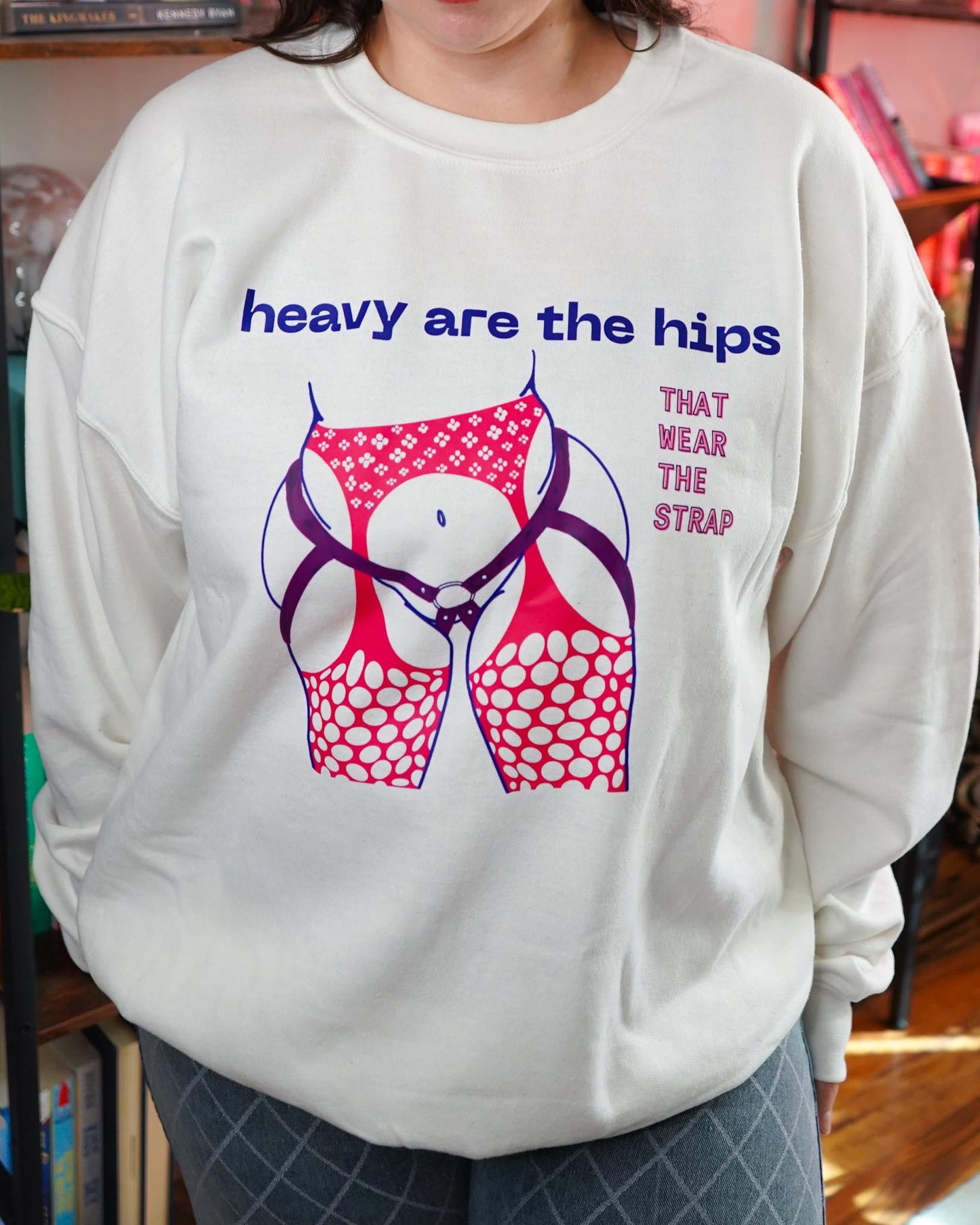 Heavy Are the Hips Crewneck Sweatshirt (Bi Flag Graphic)