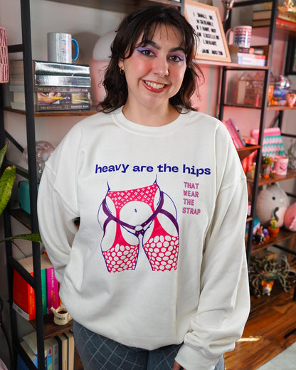 Heavy Are the Hips Crewneck Sweatshirt (Bi Flag Graphic)