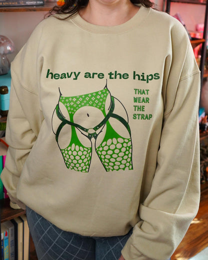 Heavy Are the Hips Crewneck Sweatshirt (Green Graphic)