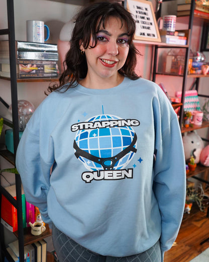 Strapping Queen Blue Disco Ball Sweatshirt