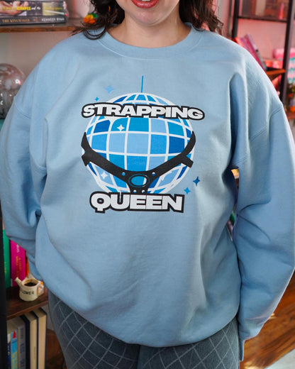 Strapping Queen Blue Disco Ball Sweatshirt