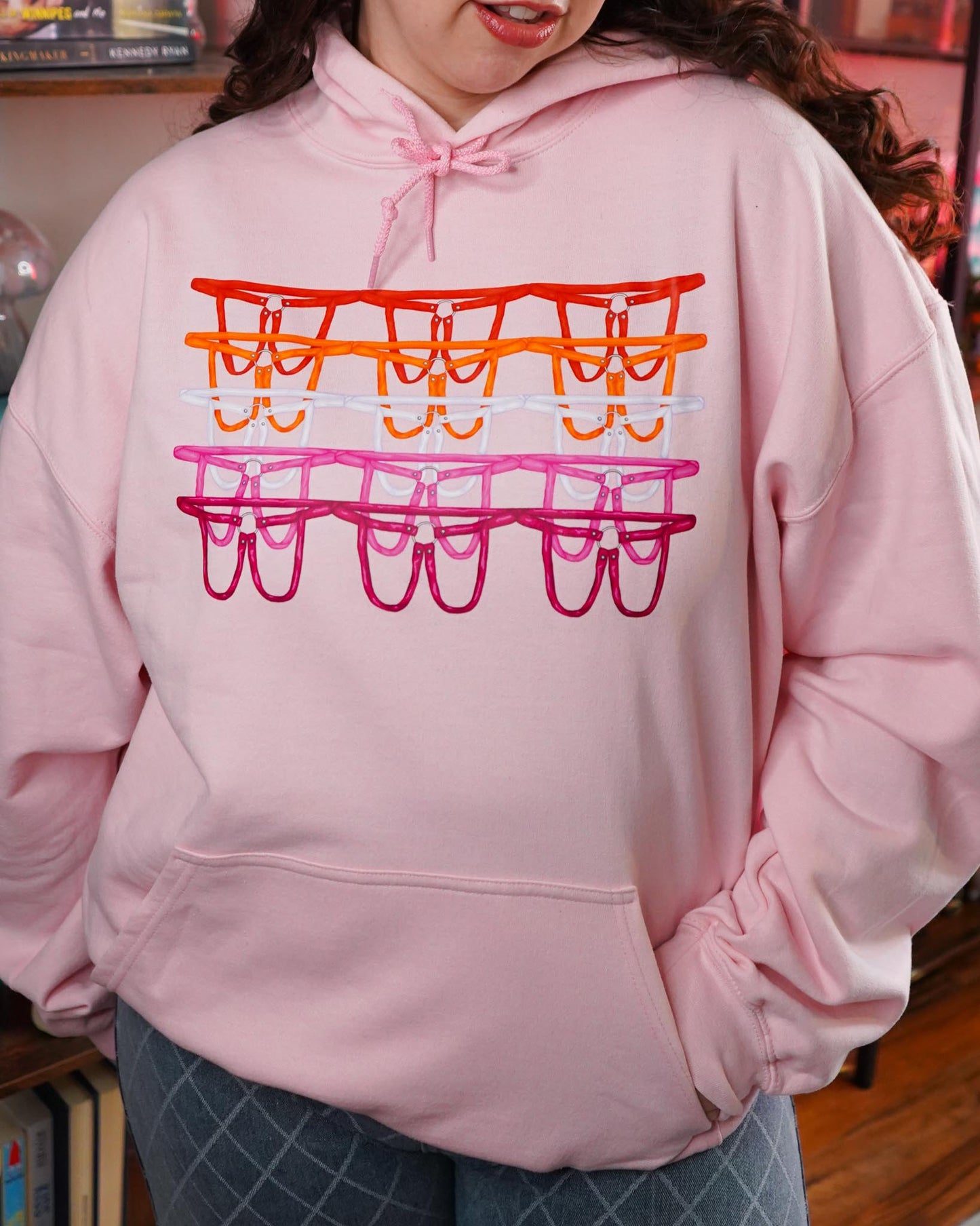 Lesbian Harness Flag Hoodie