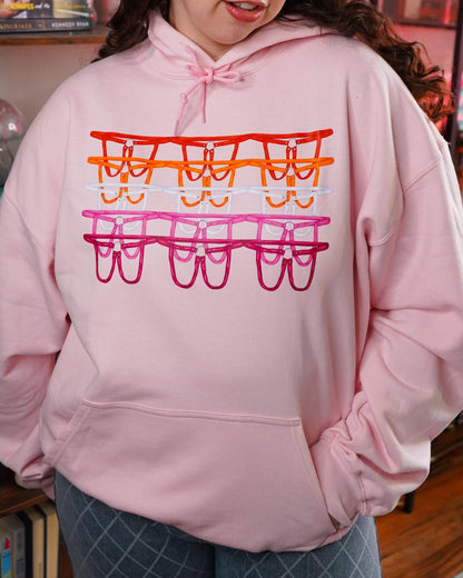 Lesbian Harness Flag Hoodie