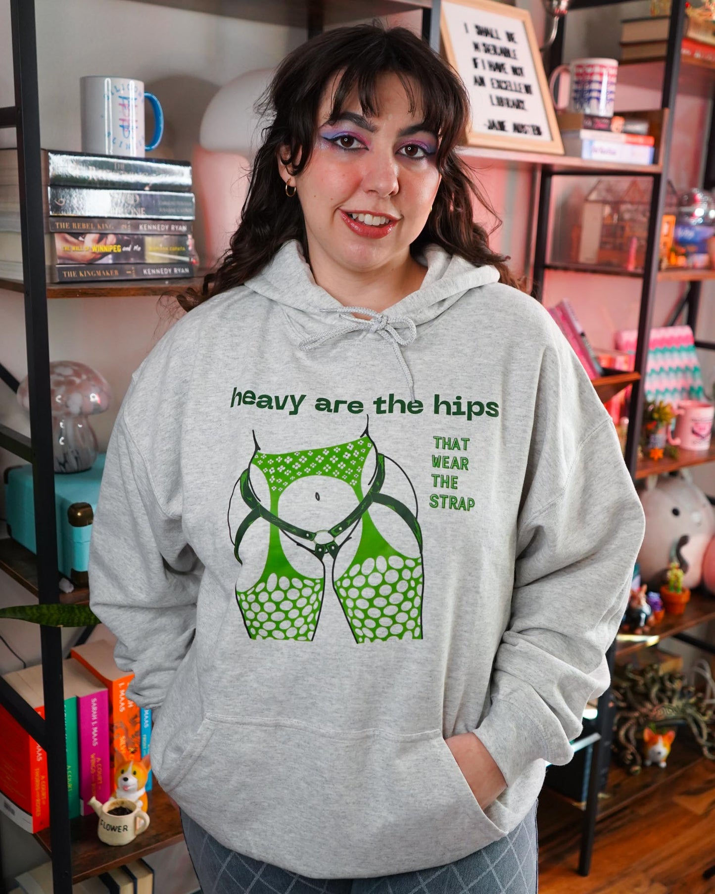 Heavy Are the Hips Hoodie (Green Graphic)