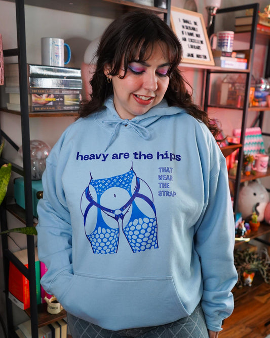 Heavy Are the Hips Hoodie (Blue Graphic)