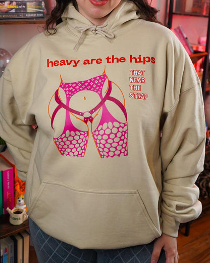 Heavy Are the Hips Hoodie (Lesbian Flag Graphic)
