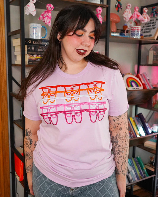 Lesbian Flag Harness T-Shirt